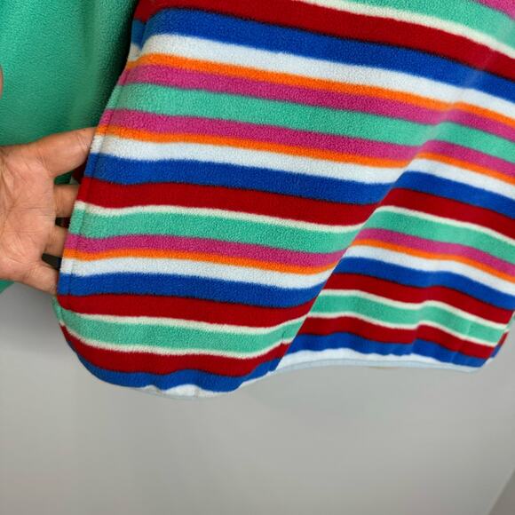 Lands' End Women's Heritage Fleece Snap Neck Pullover Sweatshirt Large - Picture 5 of 9